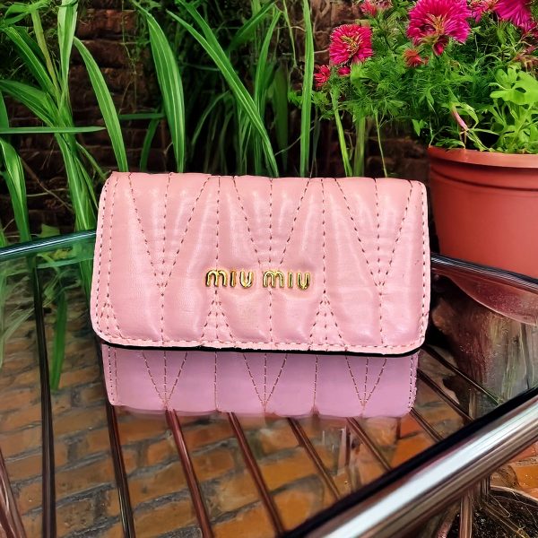 Miu Miu Wallet Matelassé Rosa - Imagen 6