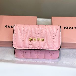 Miu Miu Wallet Matelassé Rosa