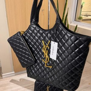 Set – YSL Maxi Tote bag con pochette y billetera
