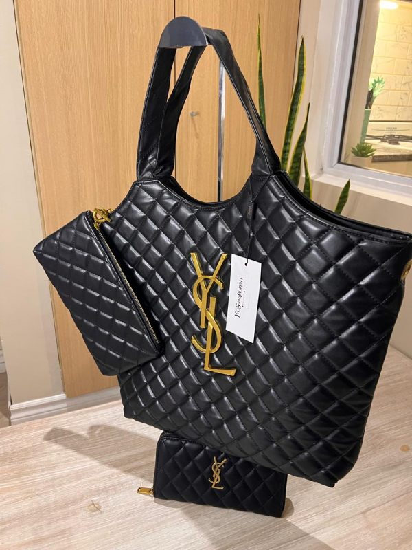 Set - YSL Maxi Tote bag con pochette y billetera