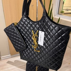Set – YSL Maxi Tote bag con pochette y billetera