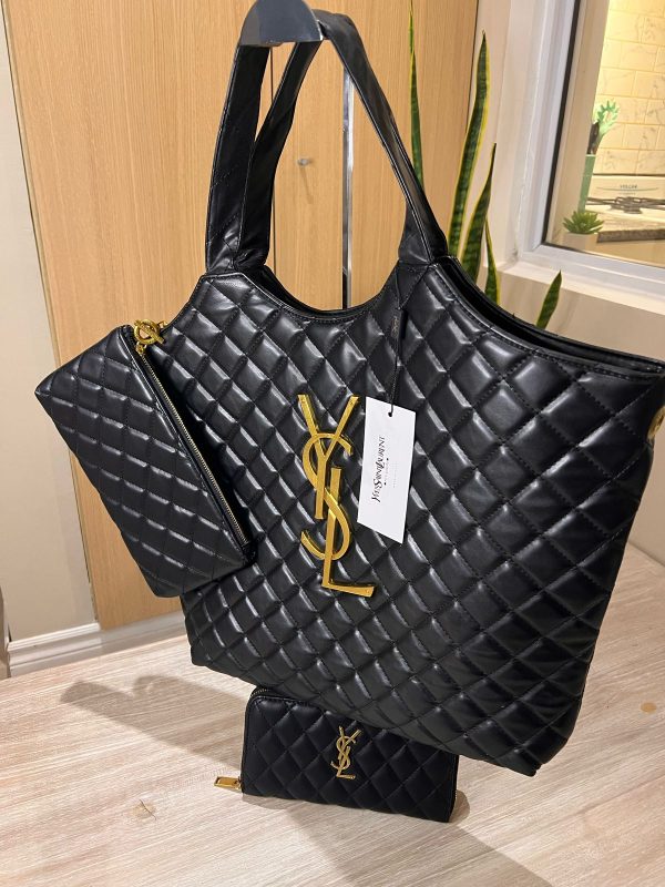 Set - YSL Maxi Tote bag con pochette y billetera - Imagen 2